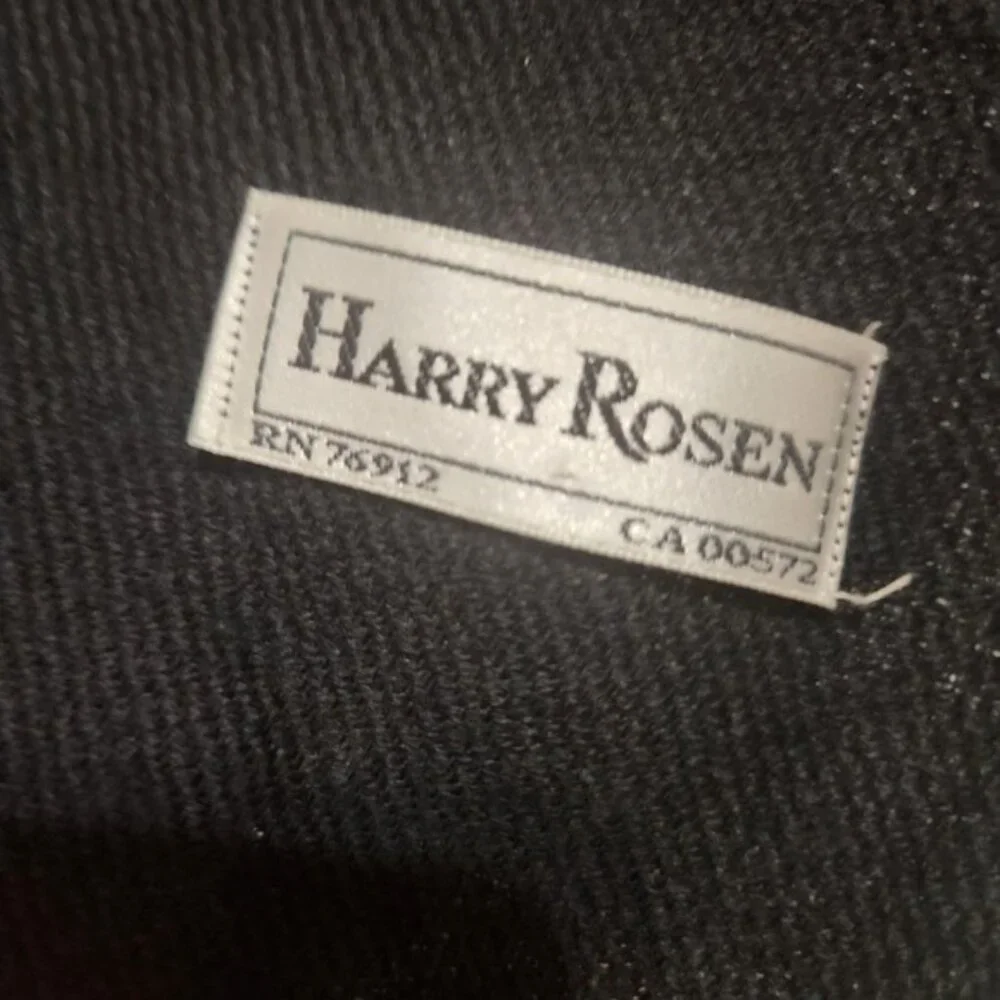 Harry Rosen Geometric Mosaic Scarf Burgundy Navy Tan Wool Blend Fringe‎ Trim